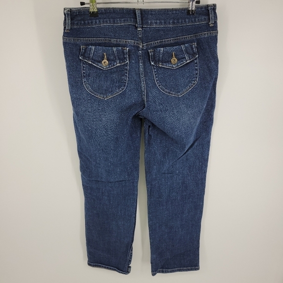 Simply Vera Vera Wang Women's Mid-Rise Straight Leg Blue Denim Jeans Size 8 - Picture 4 of 12